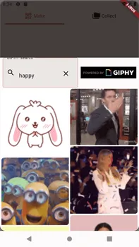 Selecting a GIF.